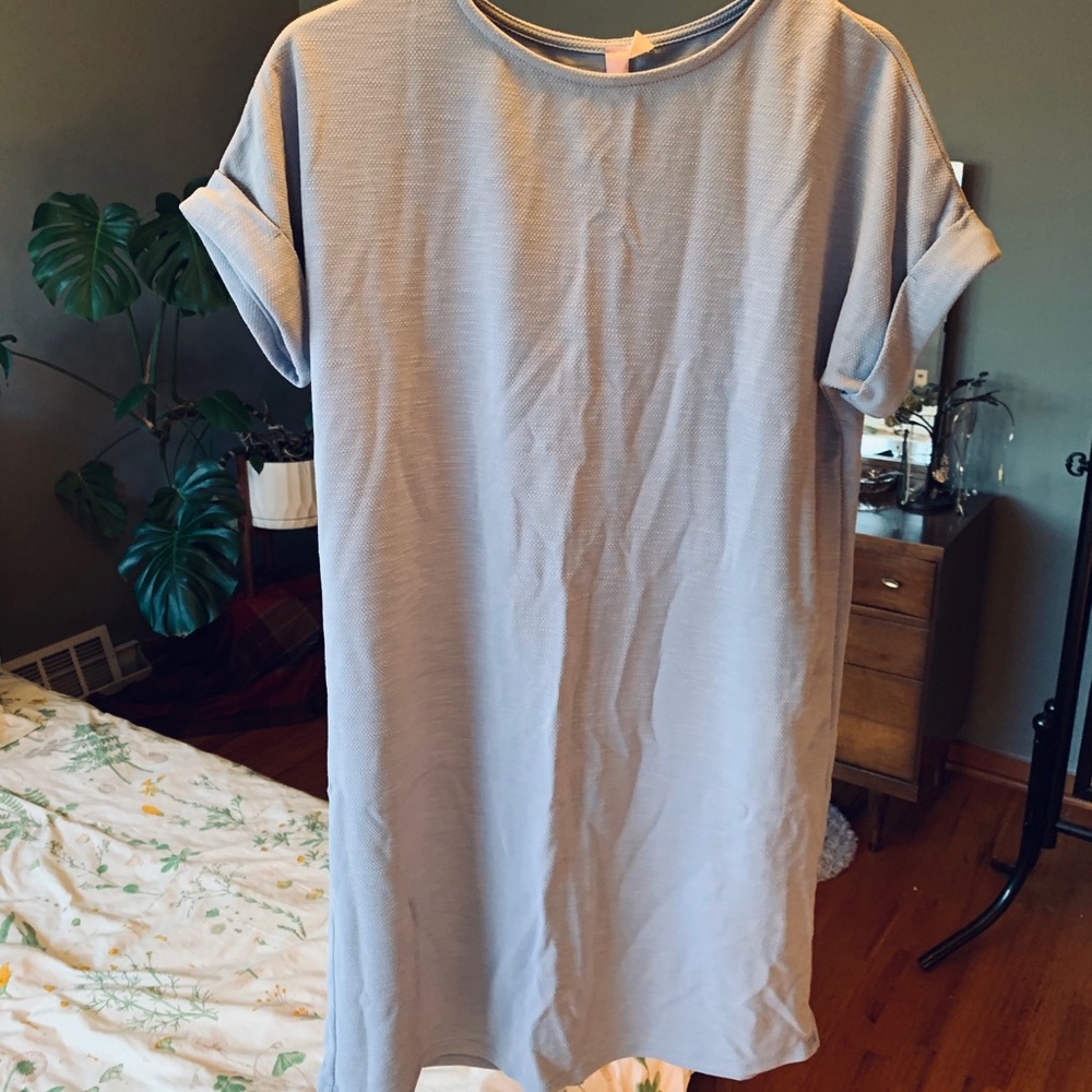Soft Texture Light Blue Shift Dress | Francesca’s